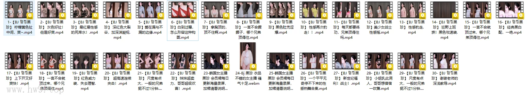 韩国女主播 黑珍 4K高清无水印下载合集[已更30V]